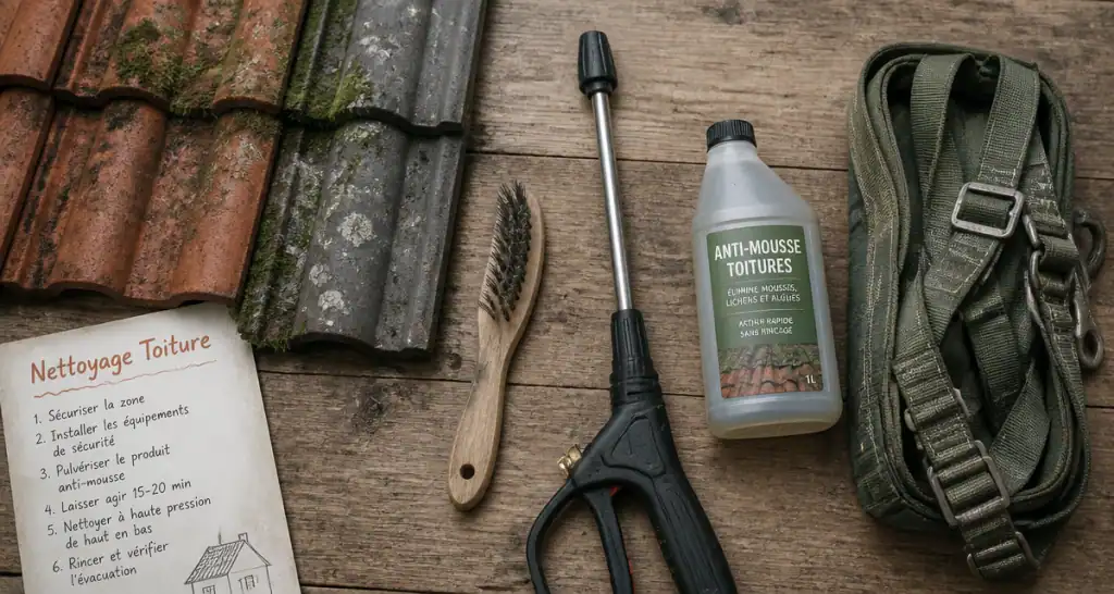 nettoyage toiture karcher outils sur établi