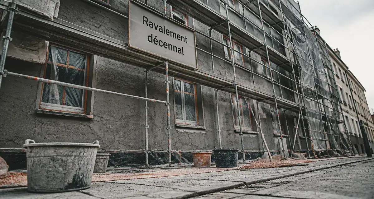 Ravalement de façade : tous les combien ? façade en travaux