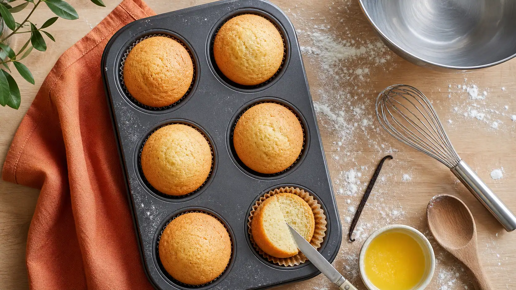 Recette pour muffins nature : muffins dorés au dôme parfait