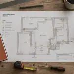 Plan ventilation mecanique sous sol sur bureau atelier