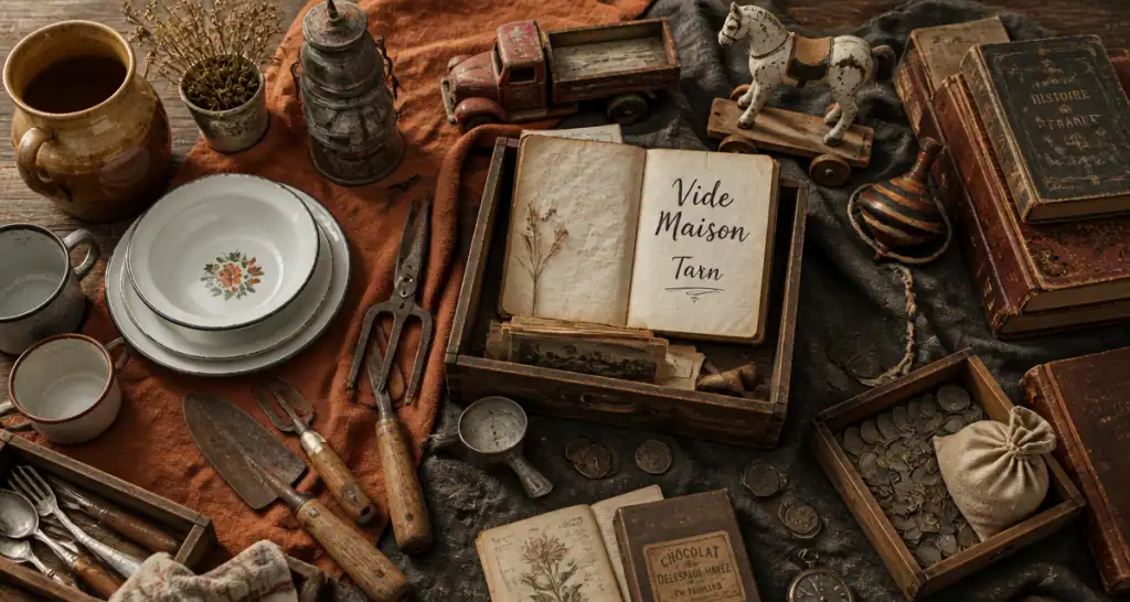 vide maison dans le 81 table brocante