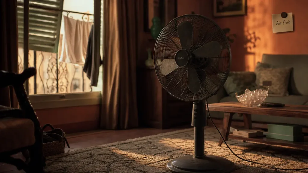 Comment rafraîchir une pièce avec un ventilateur : volets fermés et air frais