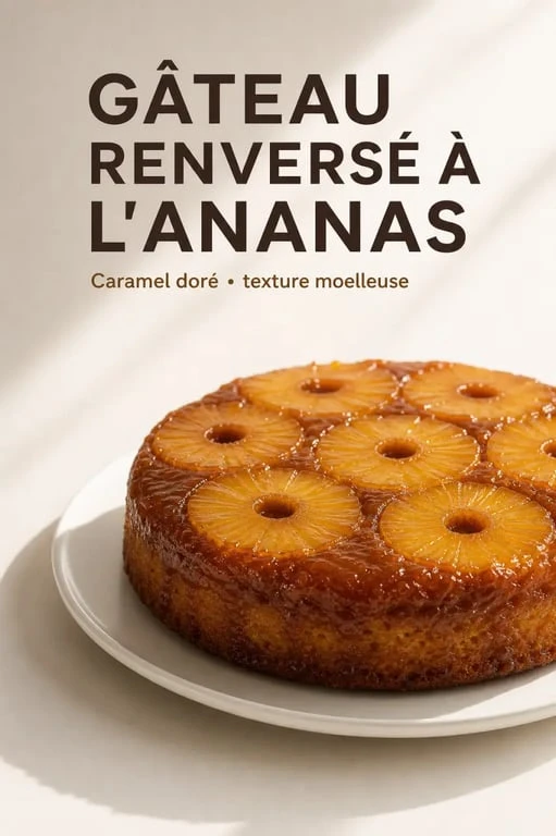 Dessert ananas : gâteau renversé à l’ananas moelleux et caramélisé