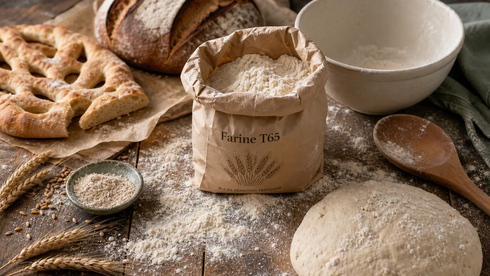 Farine T65 quelle utilisation : pain, pizza, pâte brisée