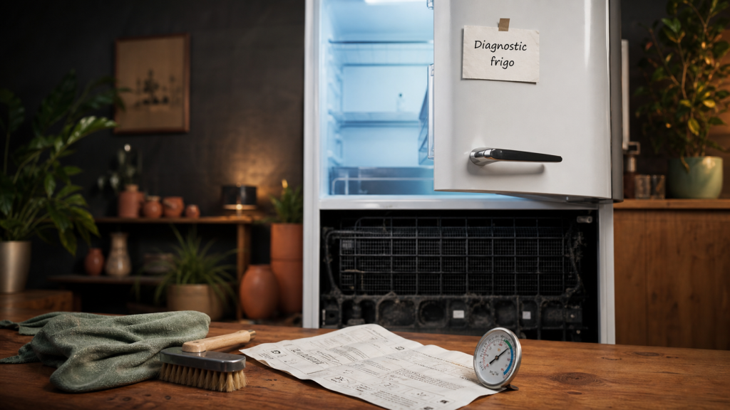Panne frigo : diagnostic avant réparation, vérifier l’intérieur et la grille