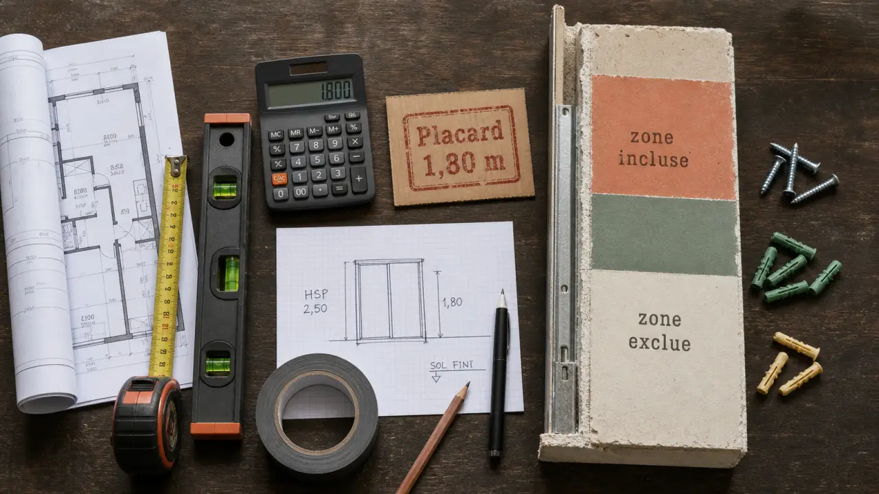 Placard surface habitable : hauteur 1,80 m