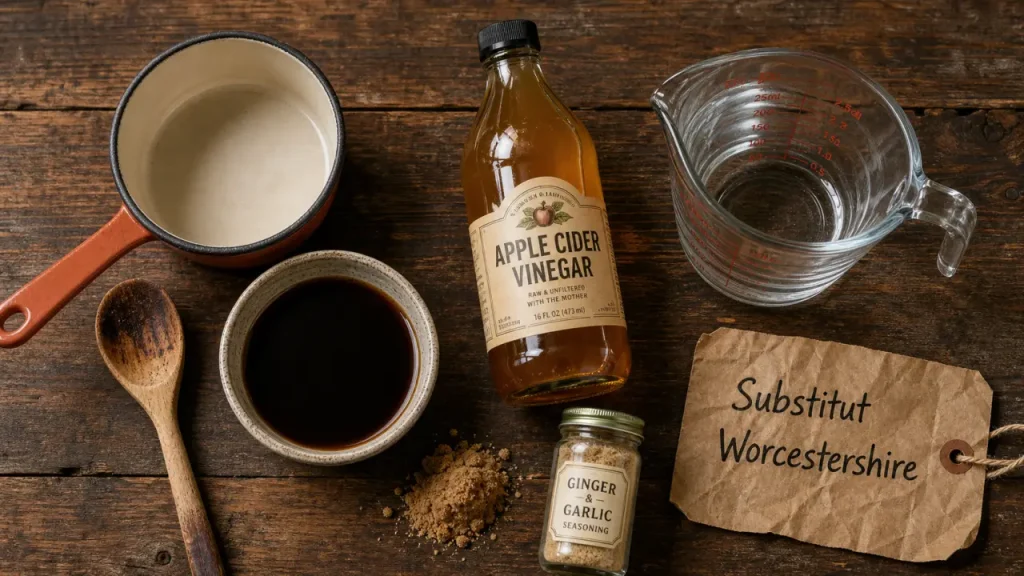 Sauce Worcestershire à remplacer : soja, vinaigre et recette maison sans fausse note