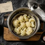 Choux fleurs à la cocotte minute, cocotte vapeur avec condensation, 11 min