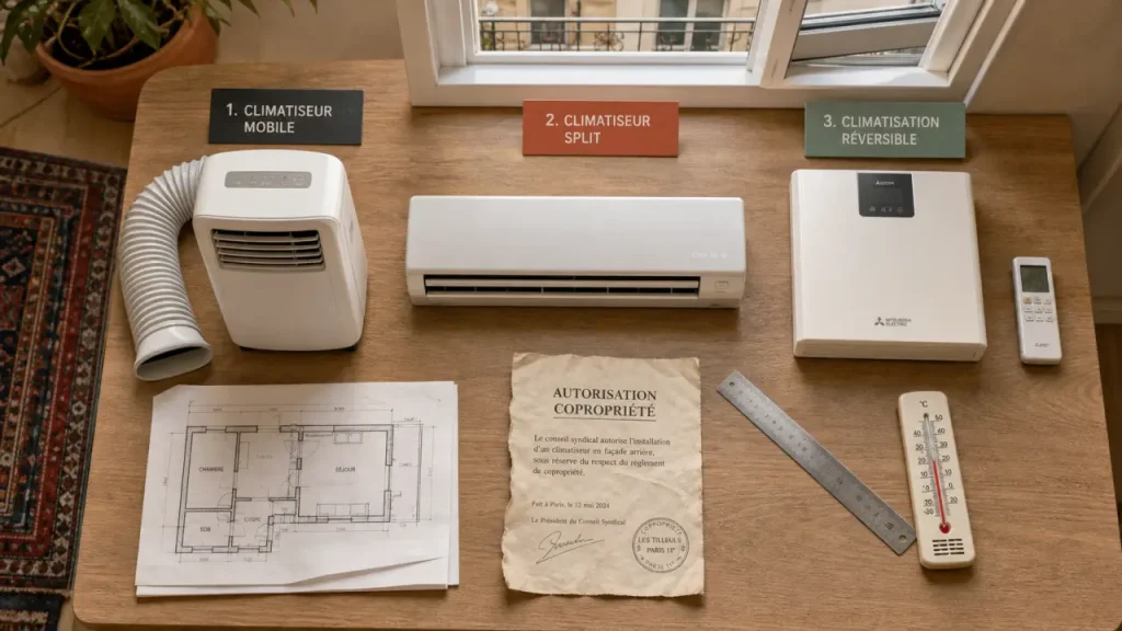 Climatiseur mobile, split ou réversible : quelle solution pour un appartement ?