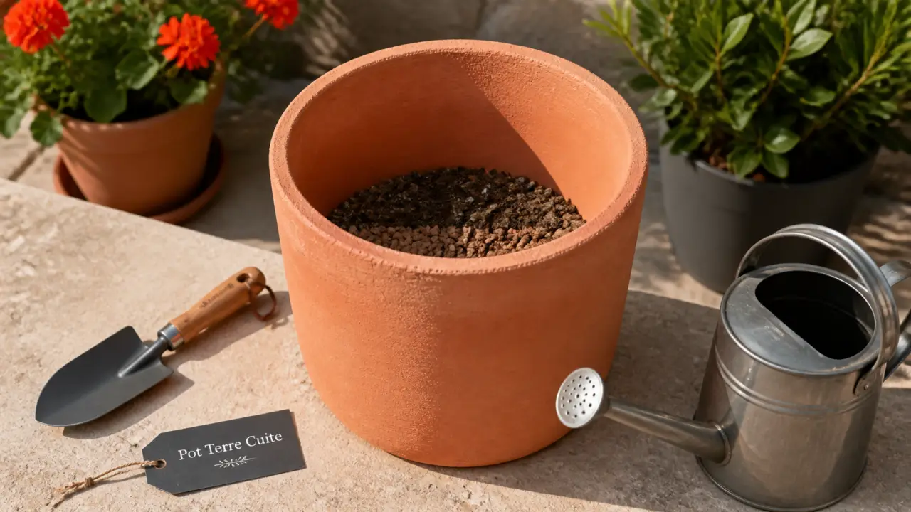 Pots terre cuite grande taille : grand pot XXL pour terrasse en terre cuite