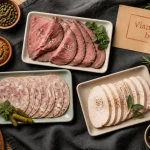 Viande froide buffet : 150 g par personne, assortiment de viandes froides