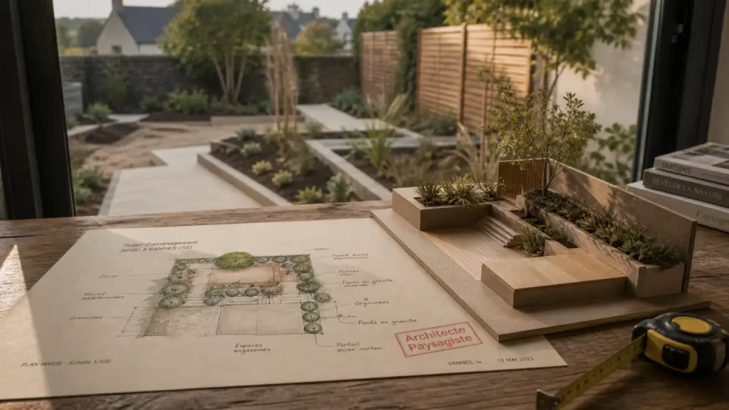 Architecte paysagiste à Vannes : prix, plans 2D/3D et choix du bon professionnel