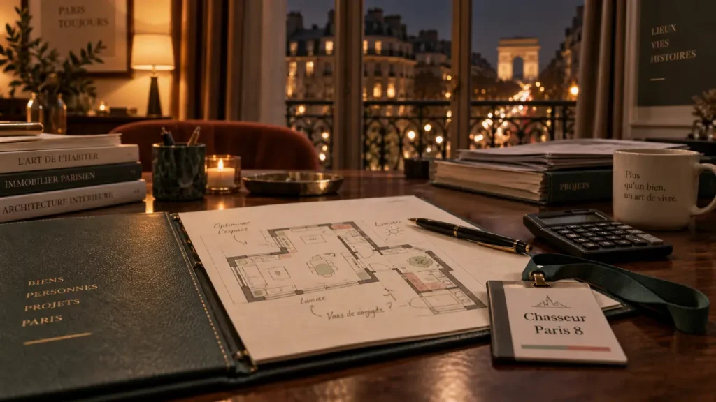 Chasseur immobilier à Paris 8 : accéder aux biens discrets et négocier à l’échelle de la rue