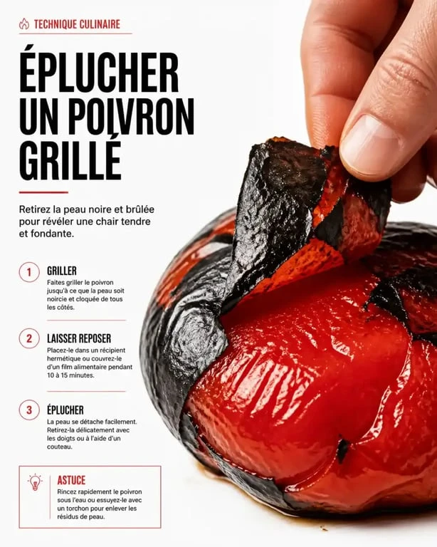 Technique pour éplucher facilement des poivrons au barbecue