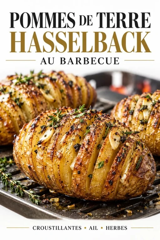 Pomme de terre au barbecue façon Hasselback, croustillante et fondante