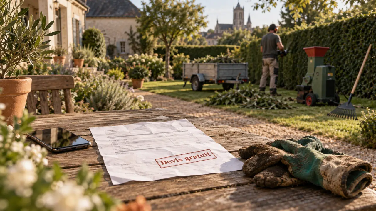 Entretien jardin Châteauroux : devis gratuit sur table bois