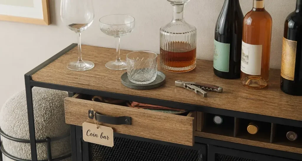 Meuble bar salon : 80 cm de circulation pour recevoir sans encombrer