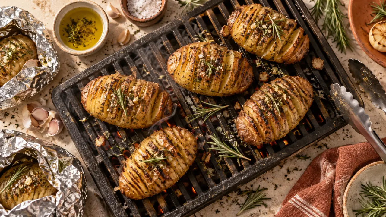 Pomme de terre au barbecue : papillote fondante et pommes de terre Hasselback grillées