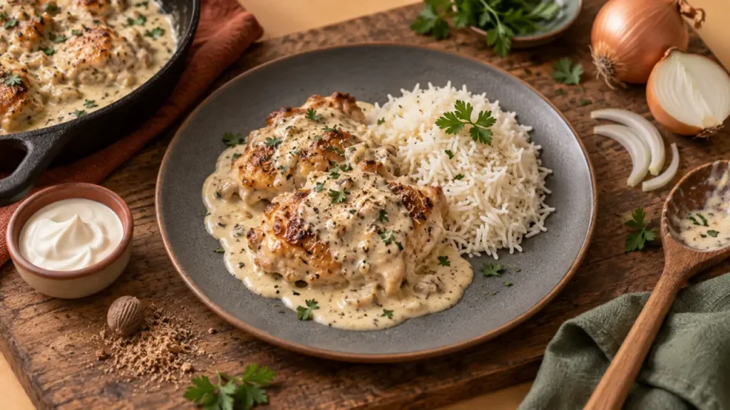 Poulet à la crème : 5 minutes de réduction pour une sauce bien nappante