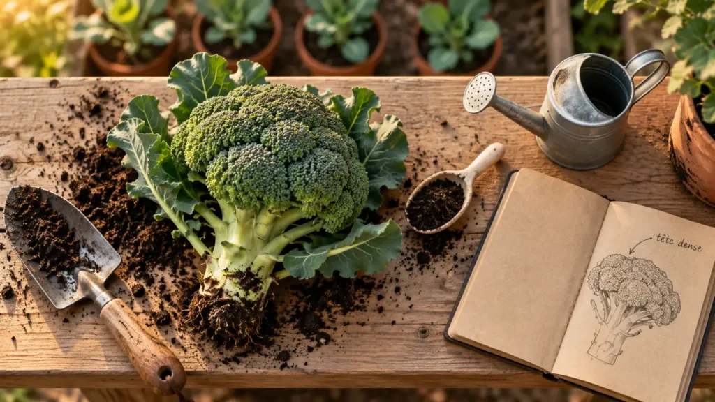 Brocoli au potager : le calendrier qui donne des têtes fermes avant la floraison