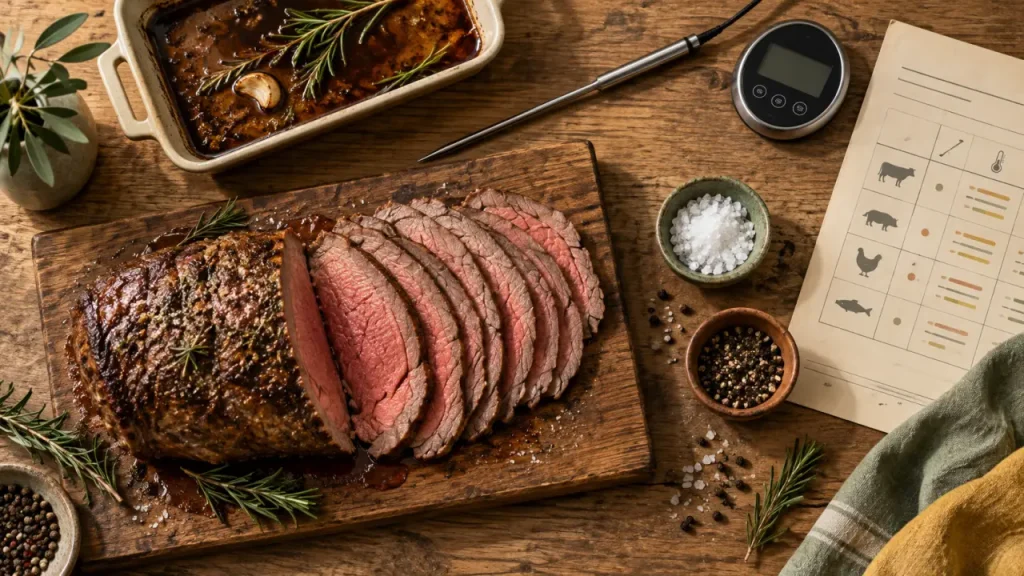 Rosbeef au four en chaleur tournante : 3 températures à cœur pour éviter la surcuisson